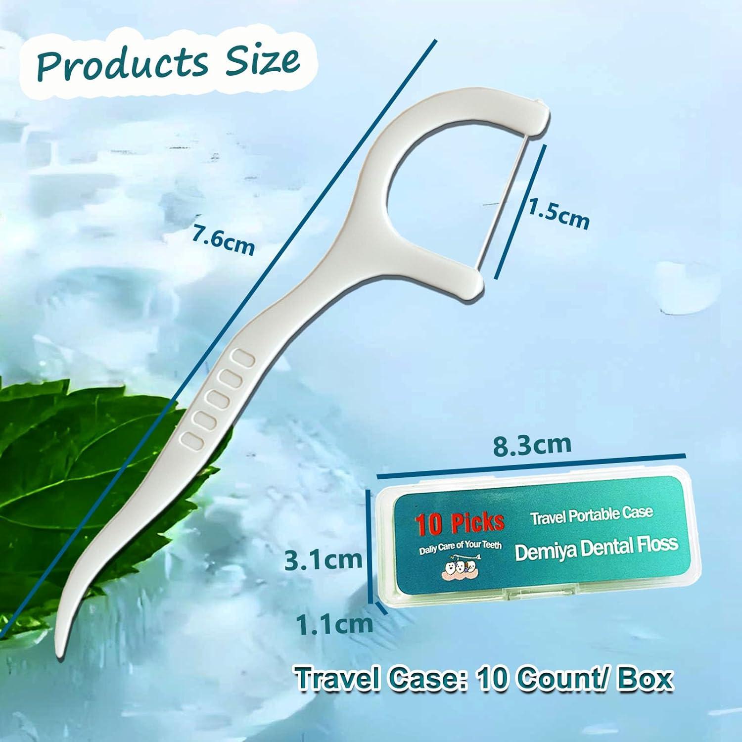 Palillos de Hilo Dental de Viaje Demiya 40 Unidades Sin Sabor