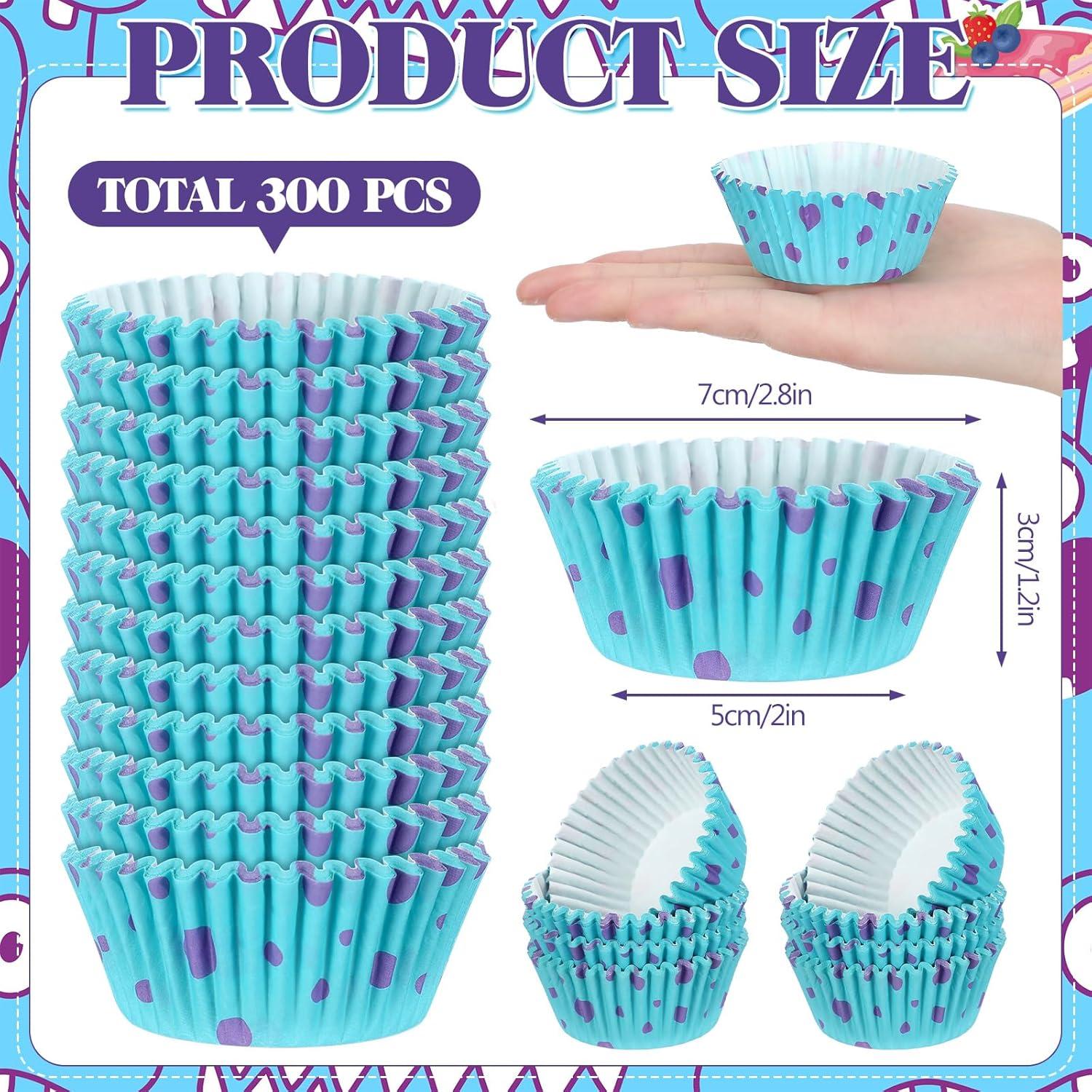 Forros para Cupcakes Vesici 300 Piezas Monstruo Azul y Púrpura