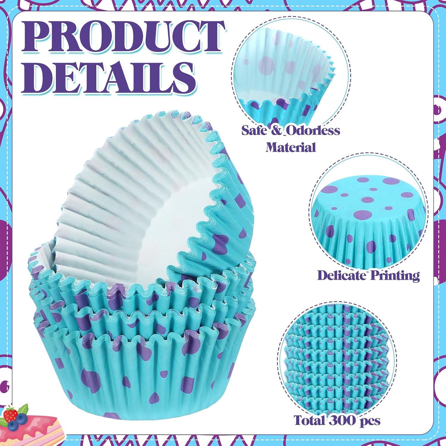 Forros para Cupcakes Vesici 300 Piezas Monstruo Azul y Púrpura