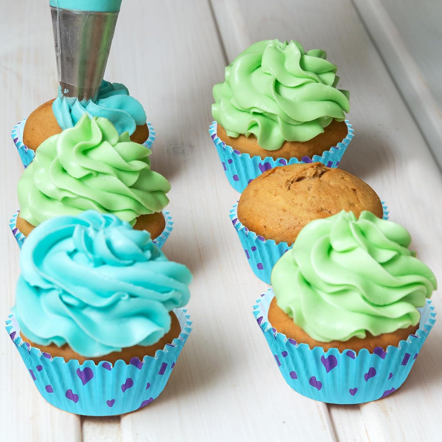 Forros para Cupcakes Vesici 300 Piezas Monstruo Azul y Púrpura