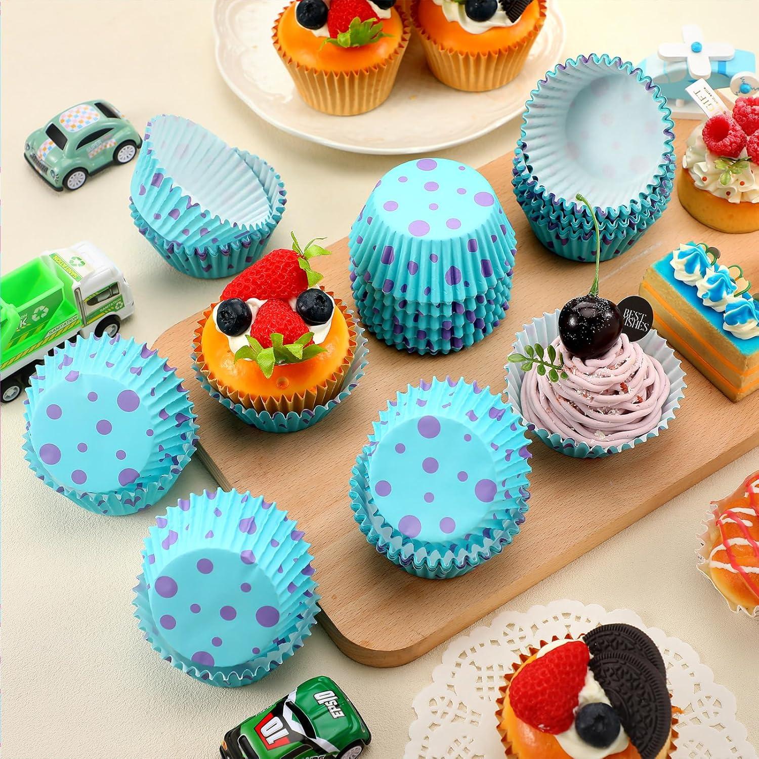 Forros para Cupcakes Vesici 300 Piezas Monstruo Azul y Púrpura