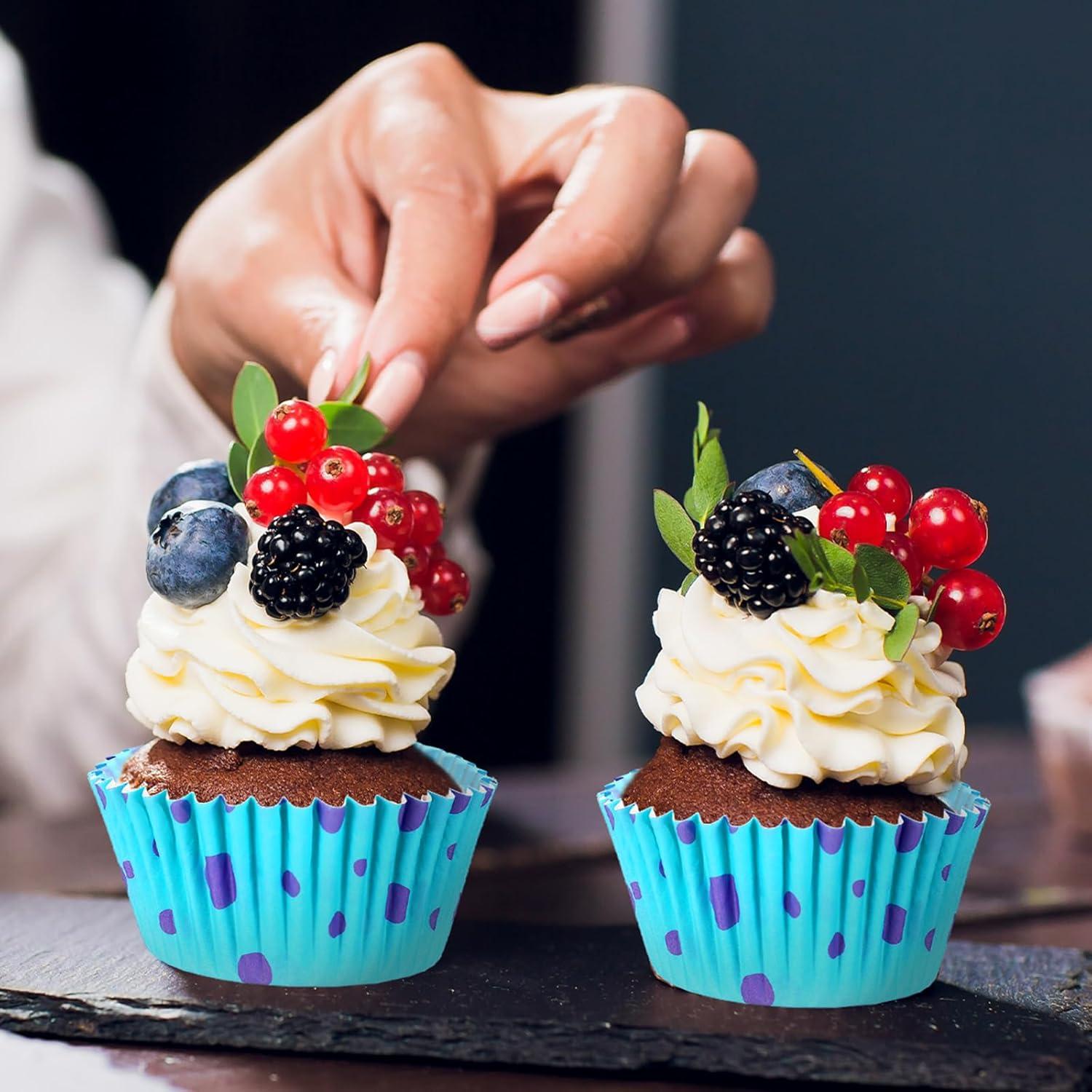 Forros para Cupcakes Vesici 300 Piezas Monstruo Azul y Púrpura