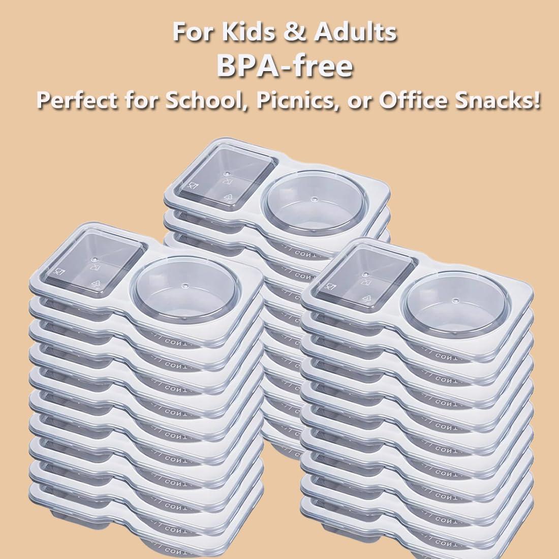 12 Recipientes Reutilizables Firwcwem Doble Compartimento 159ml