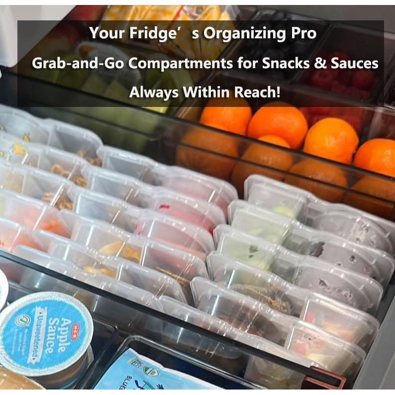 12 Recipientes Reutilizables Firwcwem Doble Compartimento 159ml