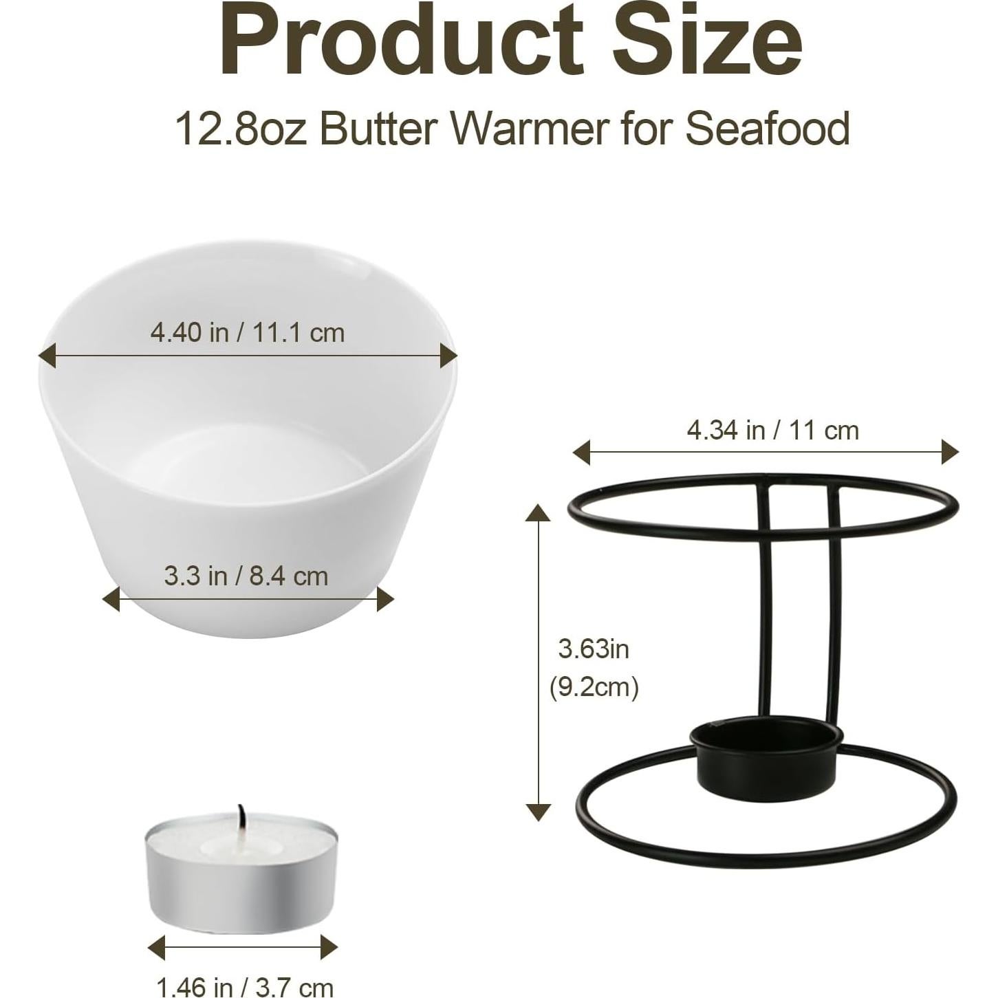 Juego de Calentadores de Mantequilla Luvan 12.8oz Cerámica