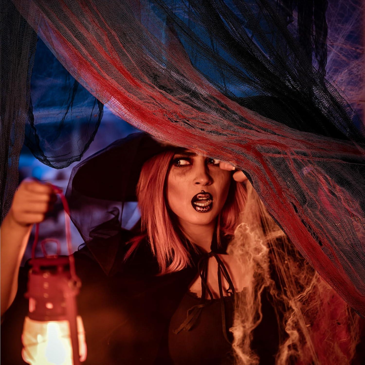 Tela de Queso de Halloween Boao 70 x 500 cm Decoración Espeluznante