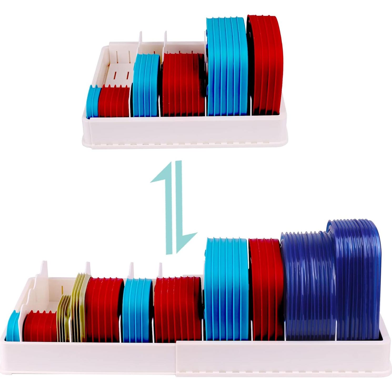 Organizador de Tapas de Alimentos SWOMMOLY Extra Grande Expandible