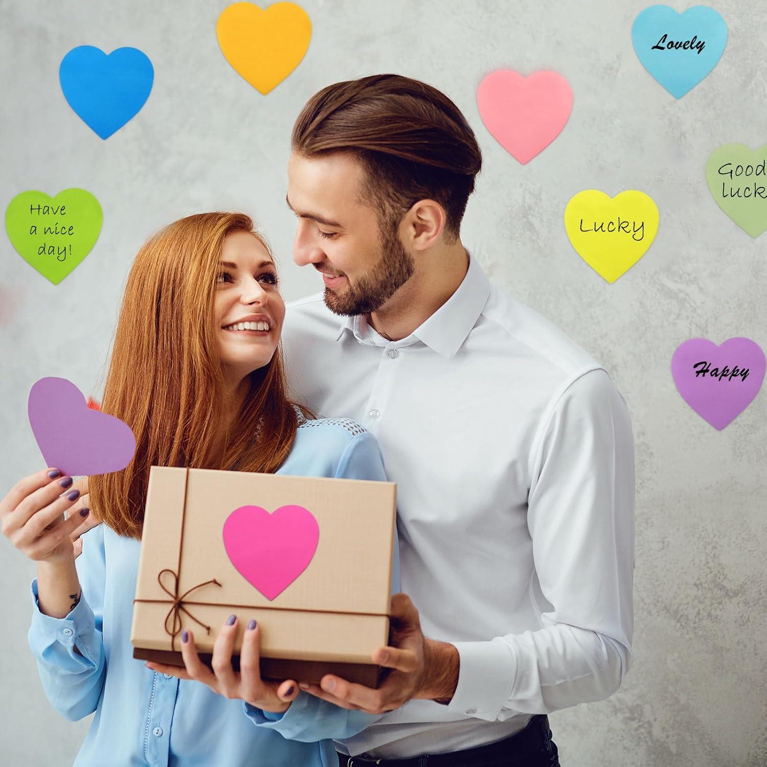 Bloc de Notas Adhesivas en Forma de Corazón HQCME 7.62 cm 9 Colores