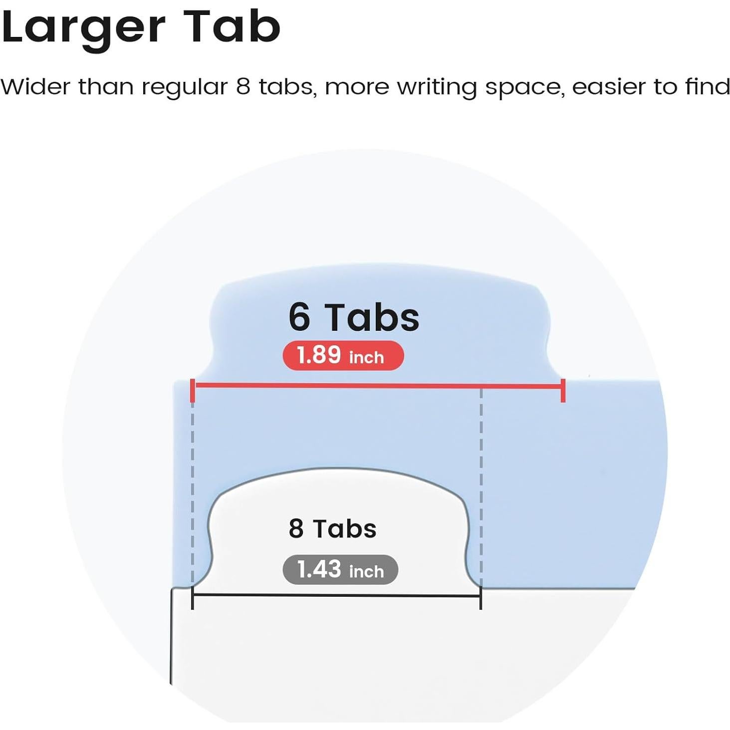 Divisores de Plástico Sooetz 6 Tabuladores Pastel para Carpeta