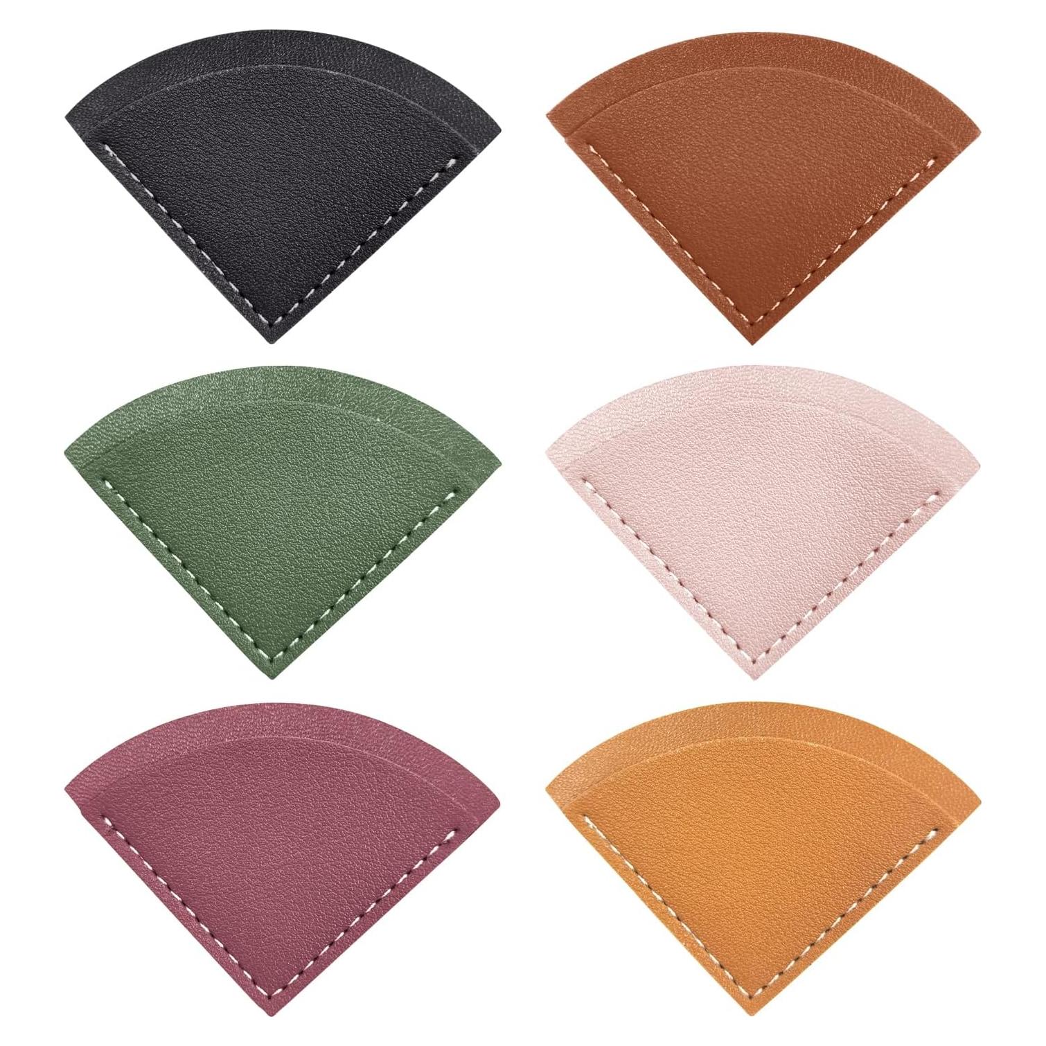 6 Marcadores de Página de Cuero PU Wayzton - Diseño Retro