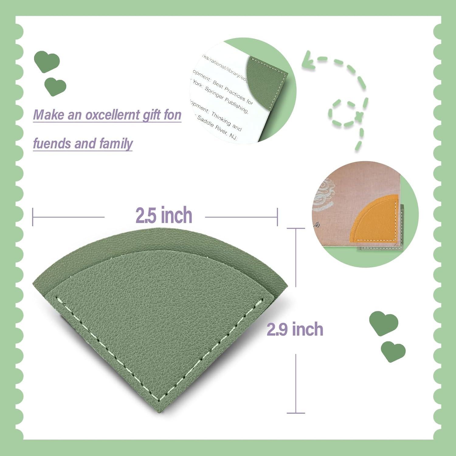 6 Marcadores de Página de Cuero PU Wayzton - Diseño Retro