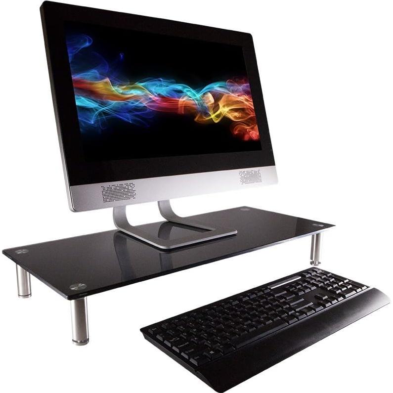 Soporte de Escritorio Ajustable Monoprice Vidrio Negro 65 cm