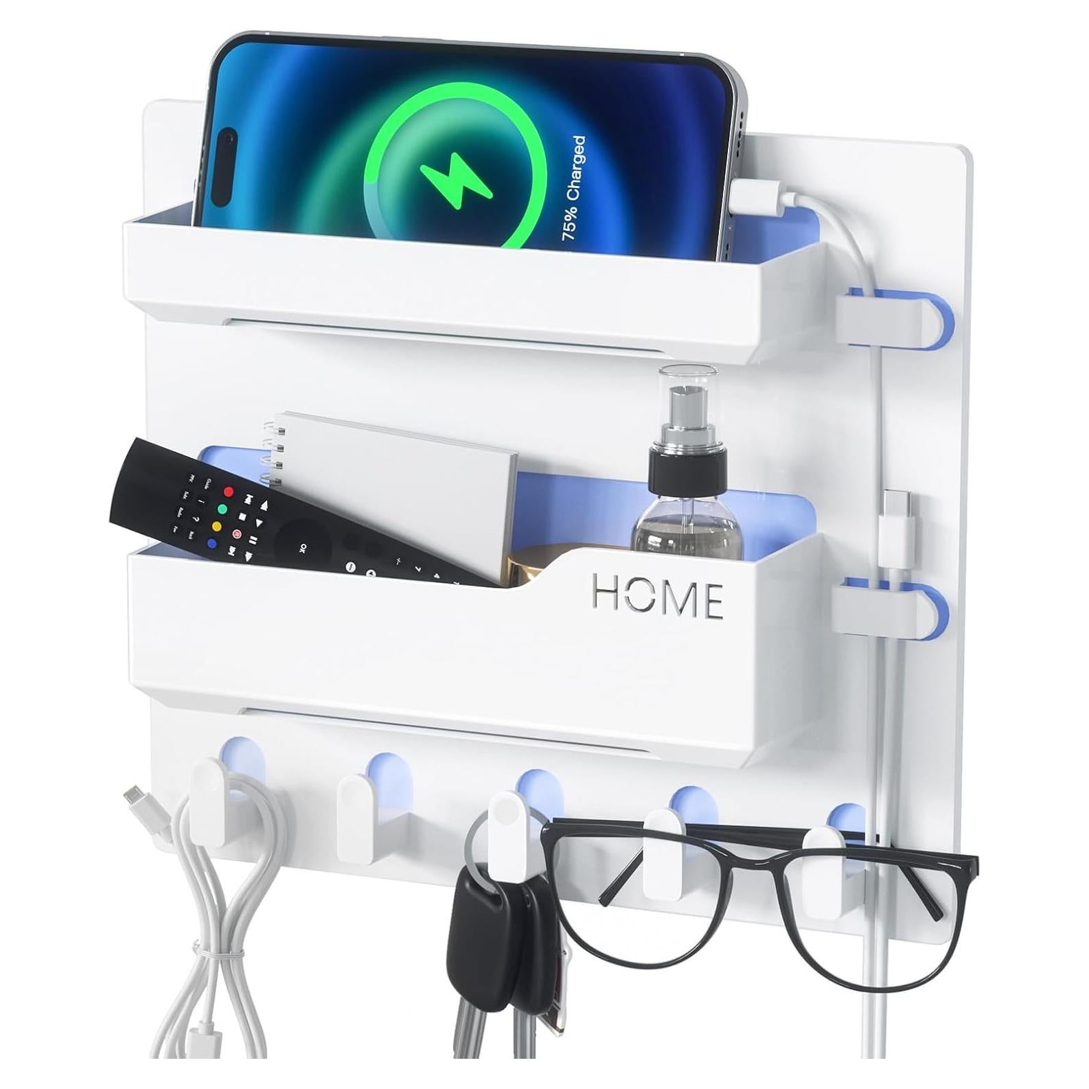 Estante de pared Meaocer para dormitorio con 5 ganchos