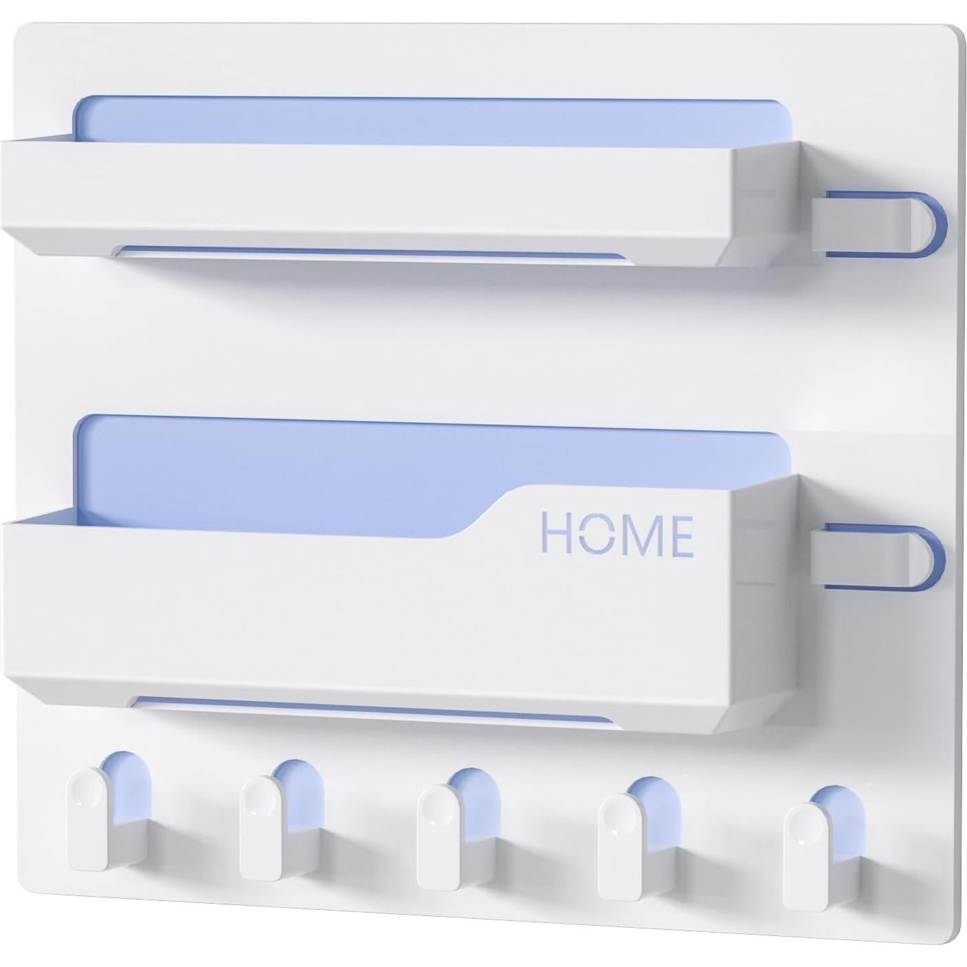 Estante de pared Meaocer para dormitorio con 5 ganchos