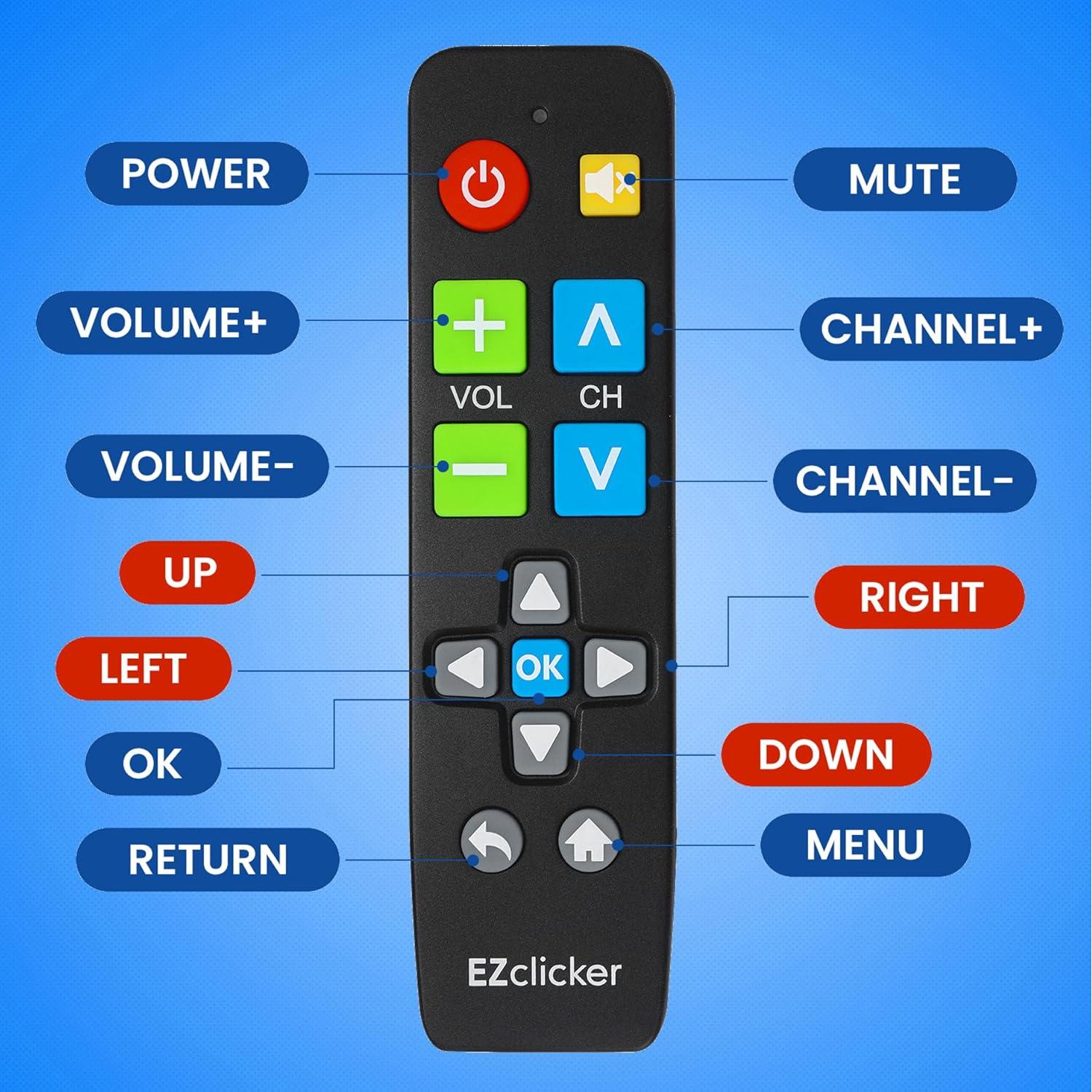 Control Remoto Samsung Botón Grande para TV - Negro