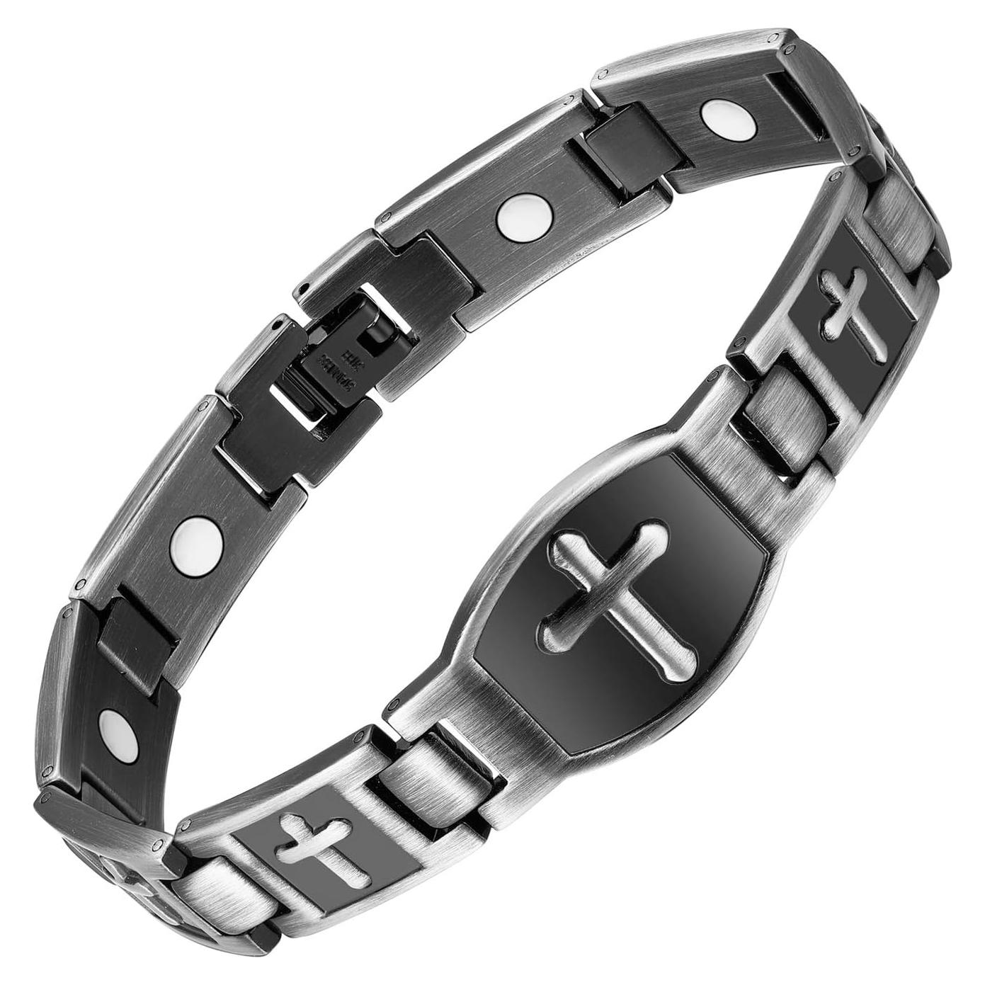 Pulsera Magnética Jecanori de Titanio para Hombre - Gris