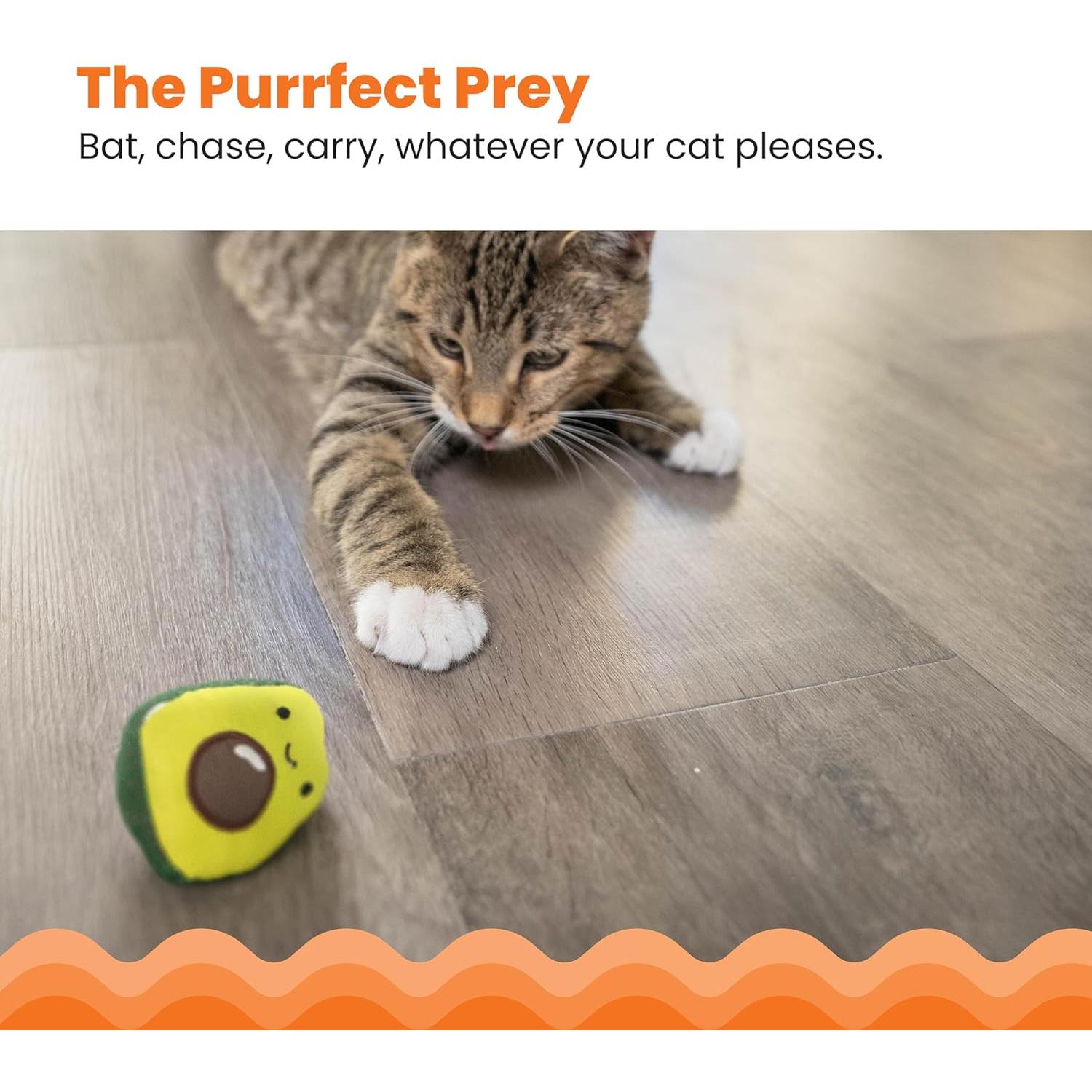 Juguete de Gato Catstages Avocato con Malla Dental - Peluche Verde