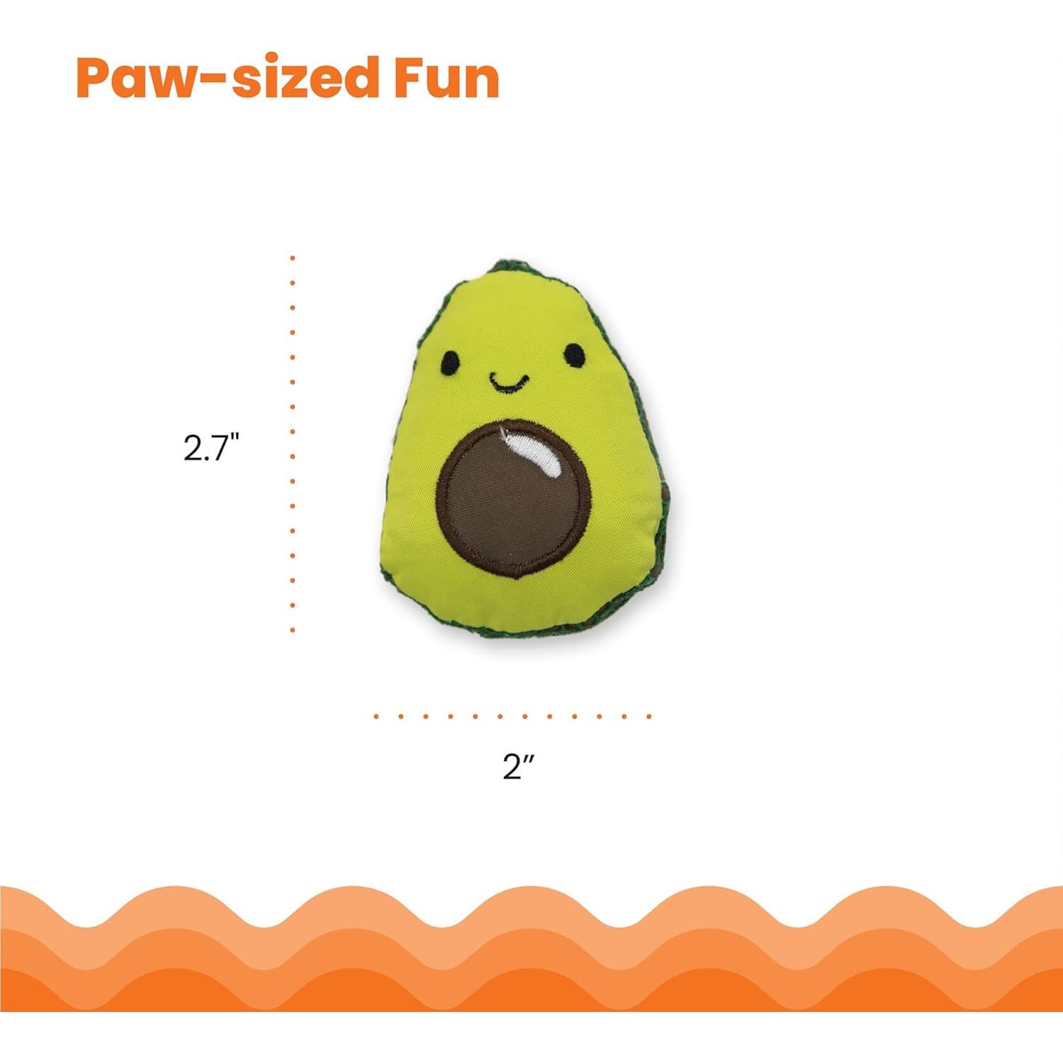 Juguete de Gato Catstages Avocato con Malla Dental - Peluche Verde