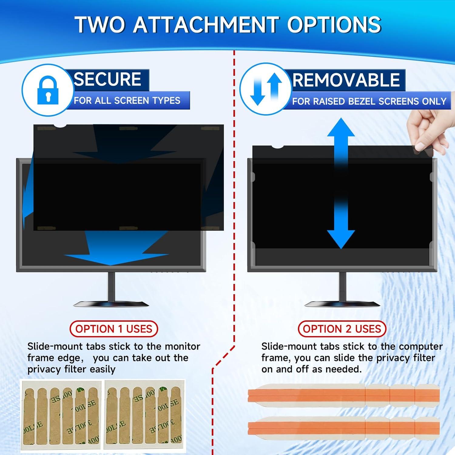 Filtro de Privacidad Magicmoon 24" 16:9 2-Pack Anti-Ojos