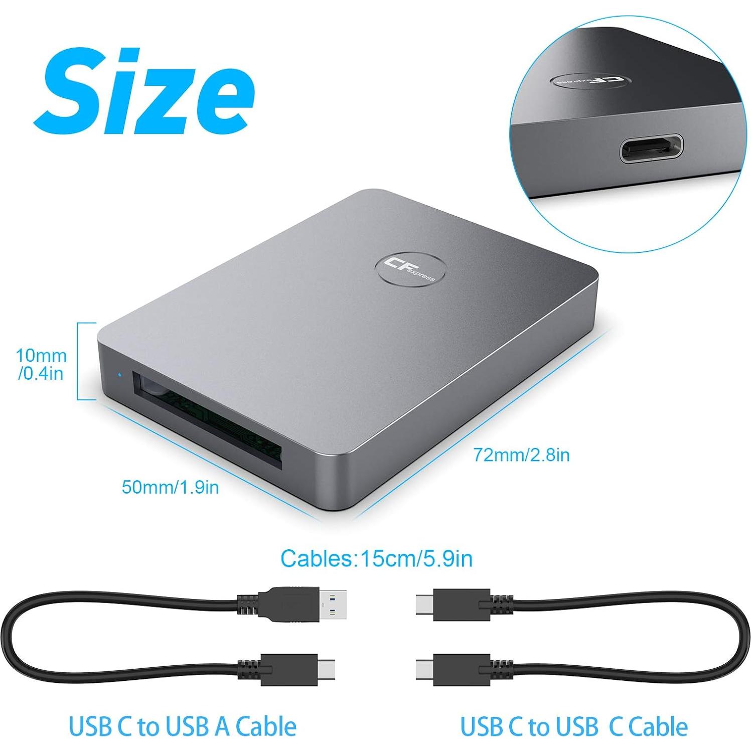 Lector de Tarjetas CFexpress Tipo A Rocketek USB-C 10Gbps