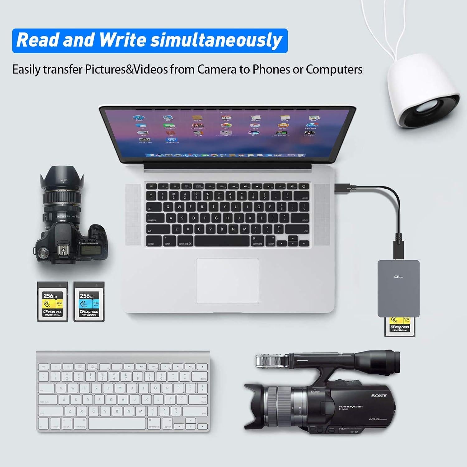 Lector de Tarjetas CFexpress Tipo A Rocketek USB-C 10Gbps