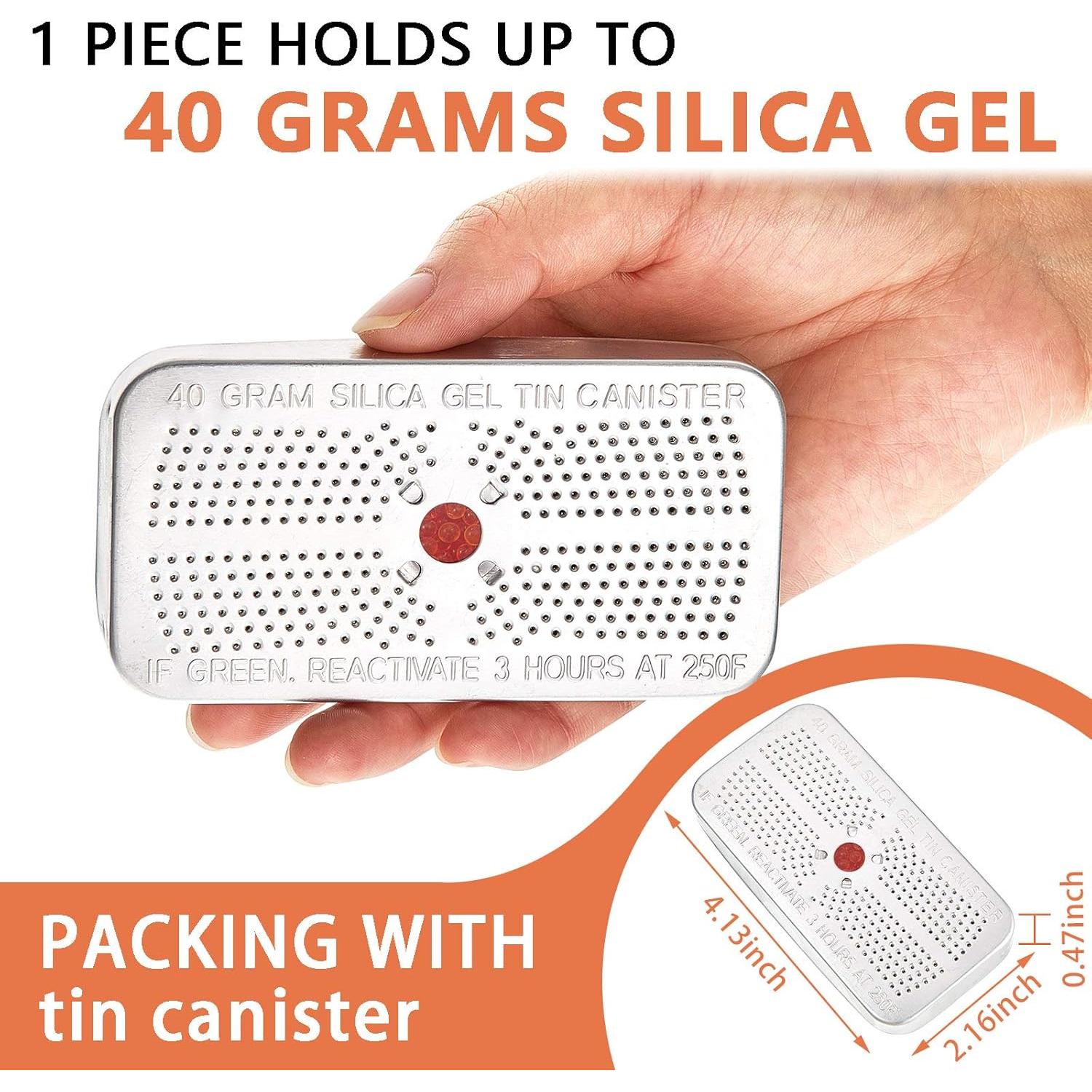 Deshumidificador Gel Silica Patelai 3 Piezas 40g Lata Reutilizable