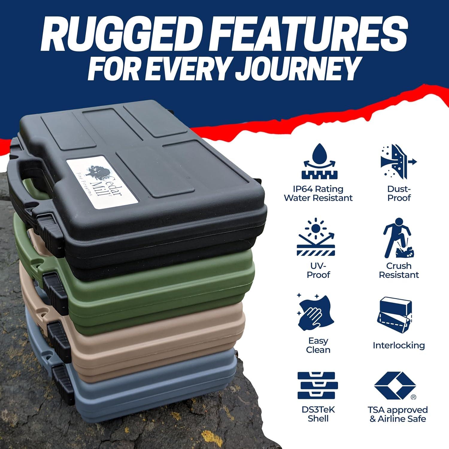 Funda Dura TSA Cedar Mill Fine Firearms para Pistola 9mm