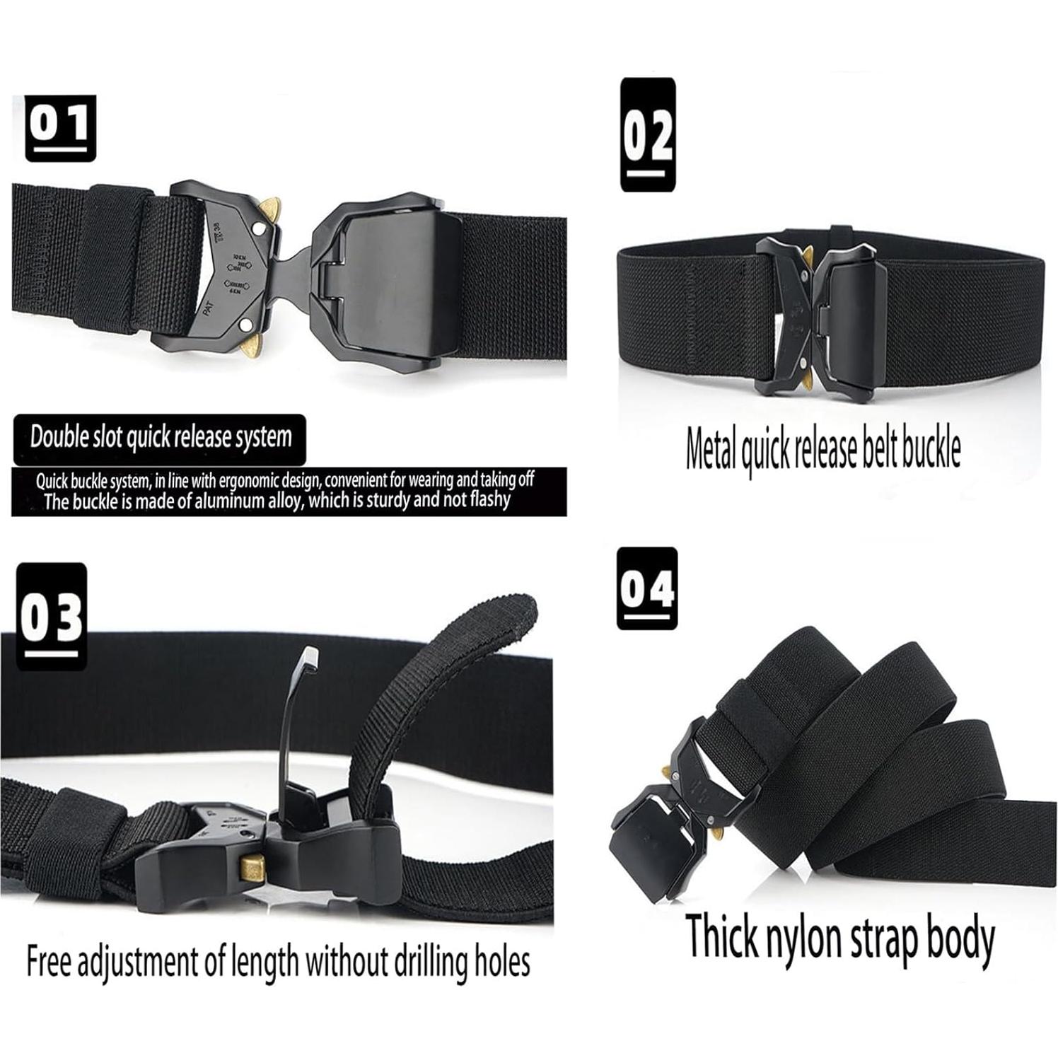 Cinturón Táctico Nylon YiwerDer 125 cm Hebilla Rápida