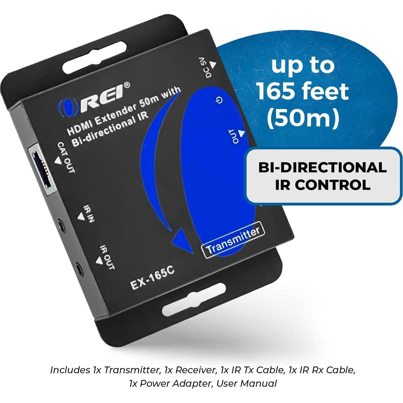 Extensor HDMI OREI EX-165C 50m Full HD 1080p con IR