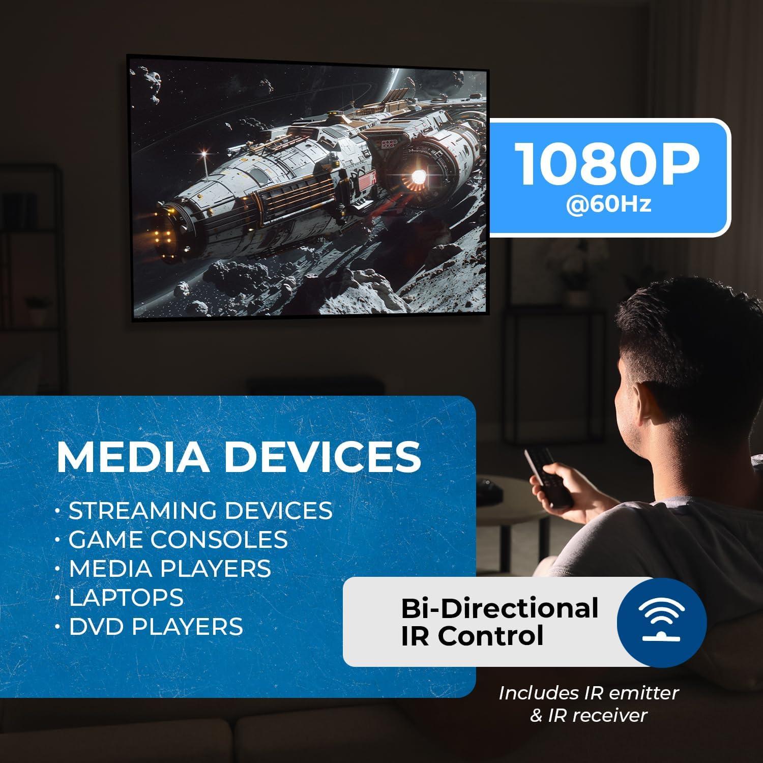 Extensor HDMI OREI EX-165C 50m Full HD 1080p con IR