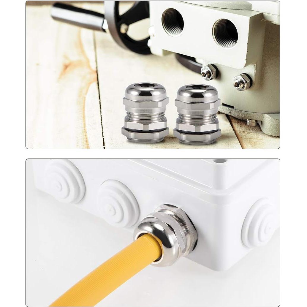 Conector PG9 Impermeable uxcell para Cable 4-8mm 5pcs