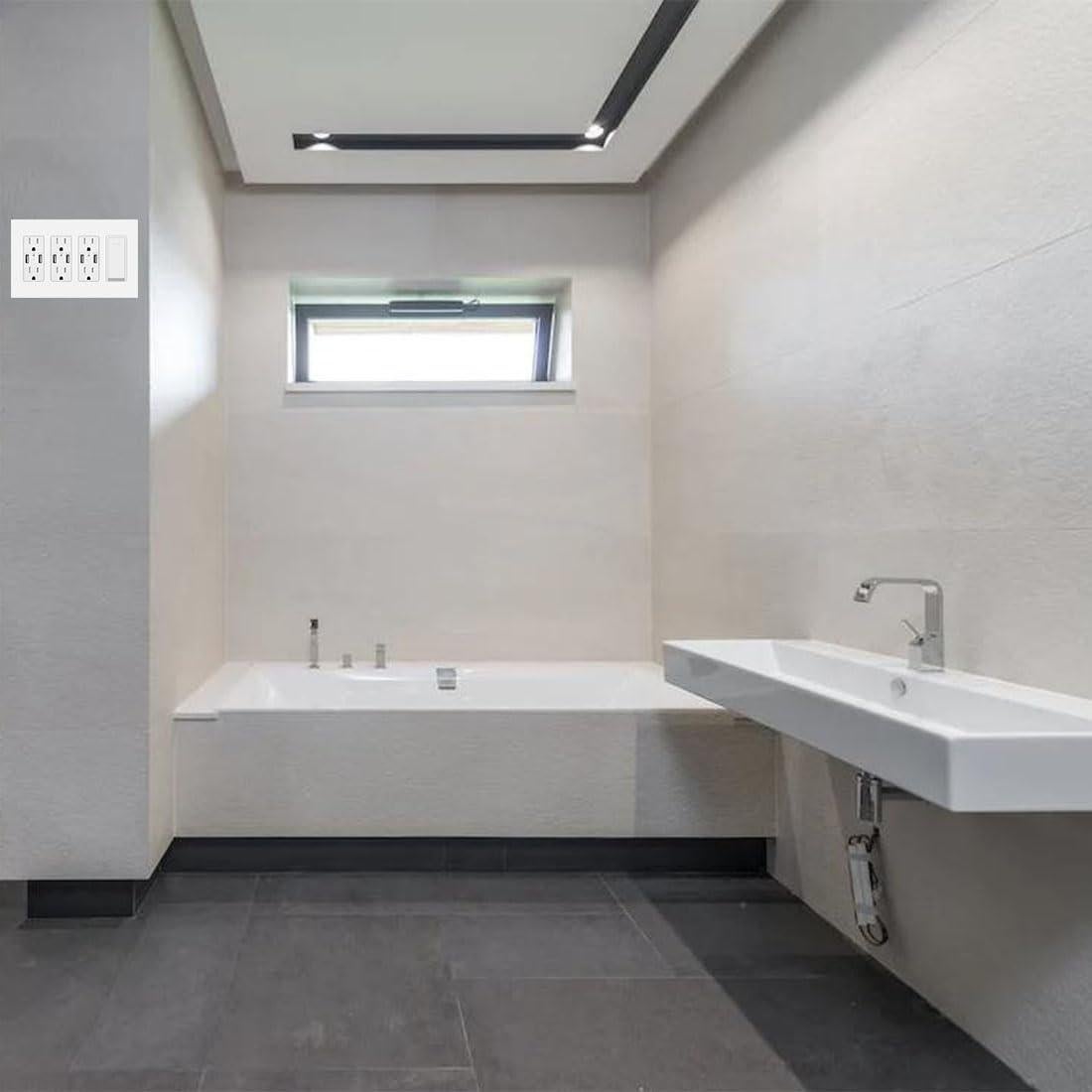 Placa de Pared Decora Sin Tornillos COAPIN258 4-Gang Blanca (2 Unidades)