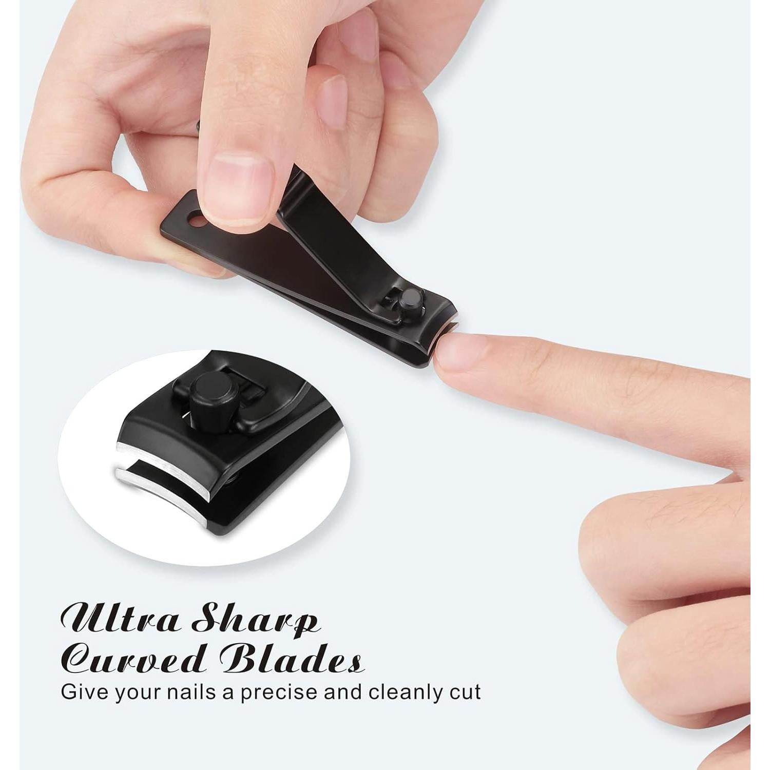 Juego de Cortauñas Ergonómico TOMATA - 2 Cortauñas y Lima