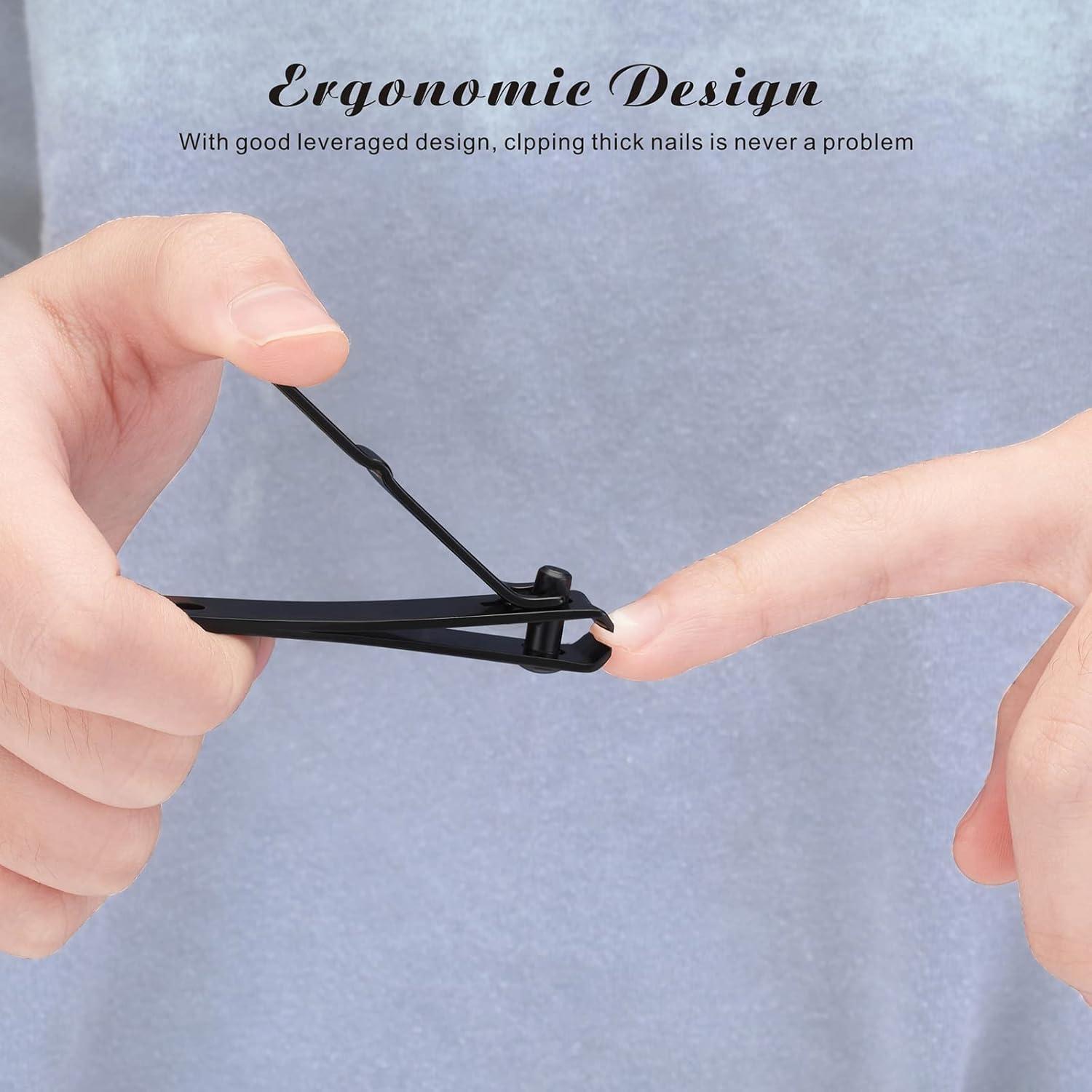 Juego de Cortauñas Ergonómico TOMATA - 2 Cortauñas y Lima