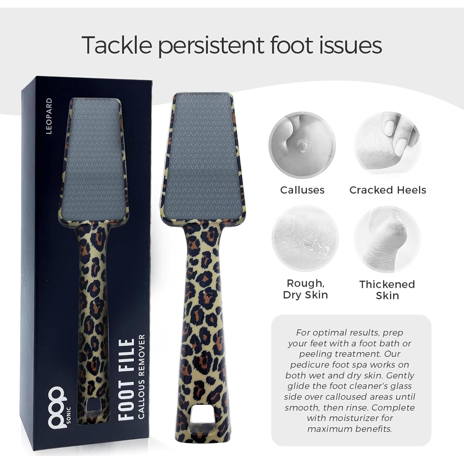 Lima de Pies Pop Sonic FootFile Leopardo - Removedor de Callos