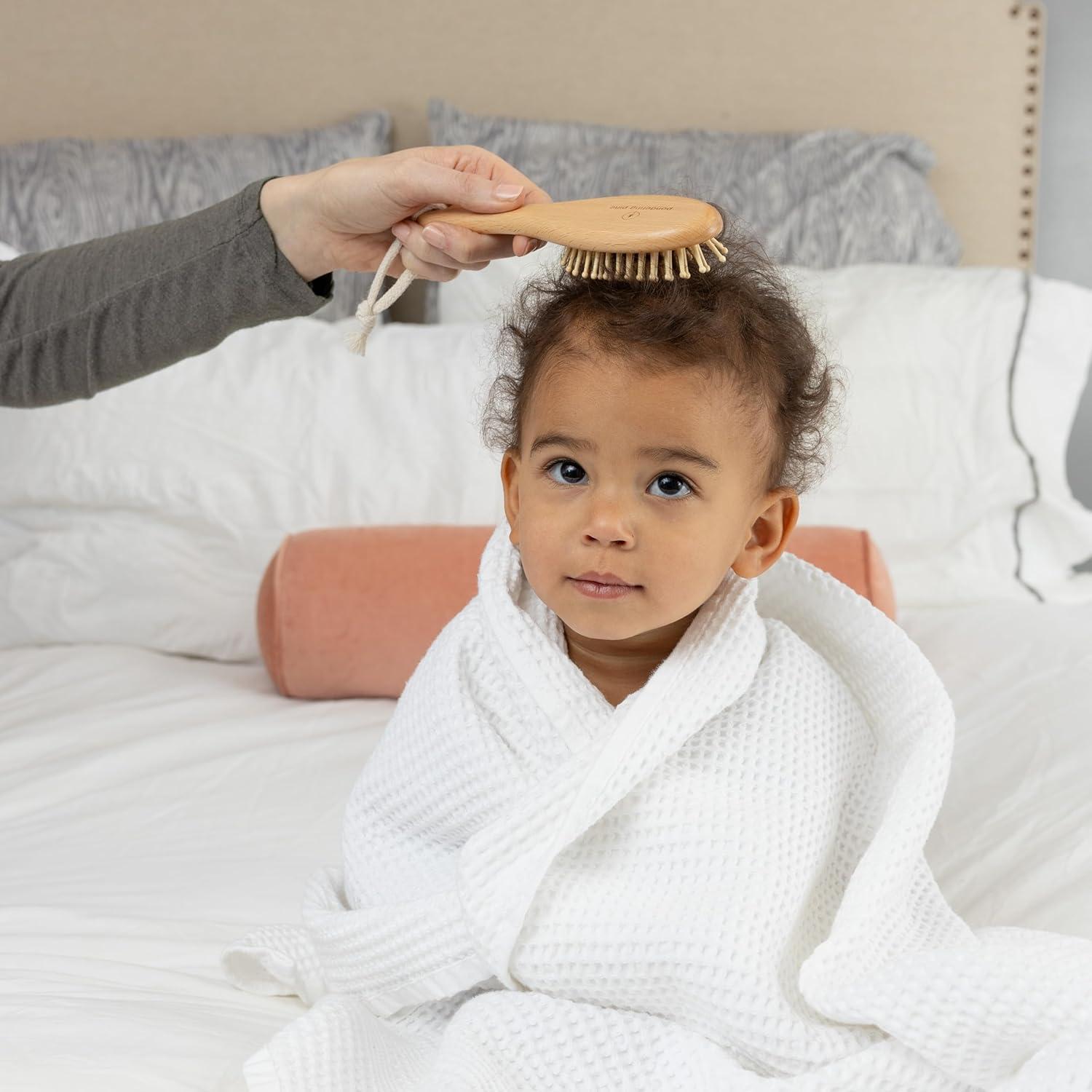 Juego de Cepillos para Bebé Natural - Madera y Peine Ecológico