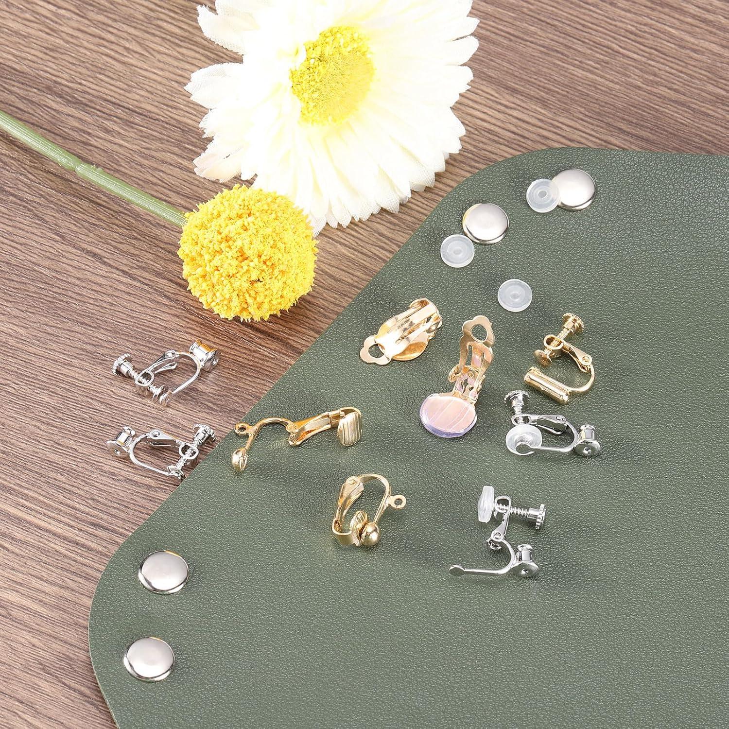 Convertidores de Pendientes Clip-on uxcell 20 Piezas Oro Imitación