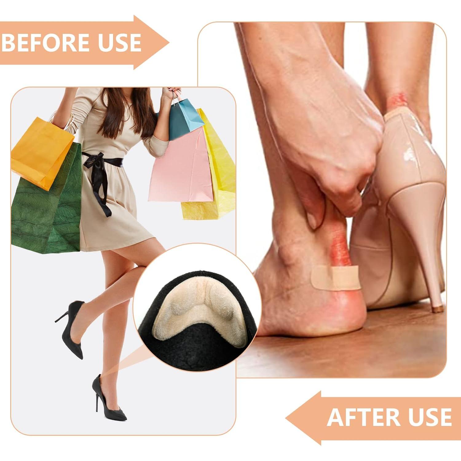 Almohadillas para Talones FootJKYX - 6 Pares Autoadhesivas
