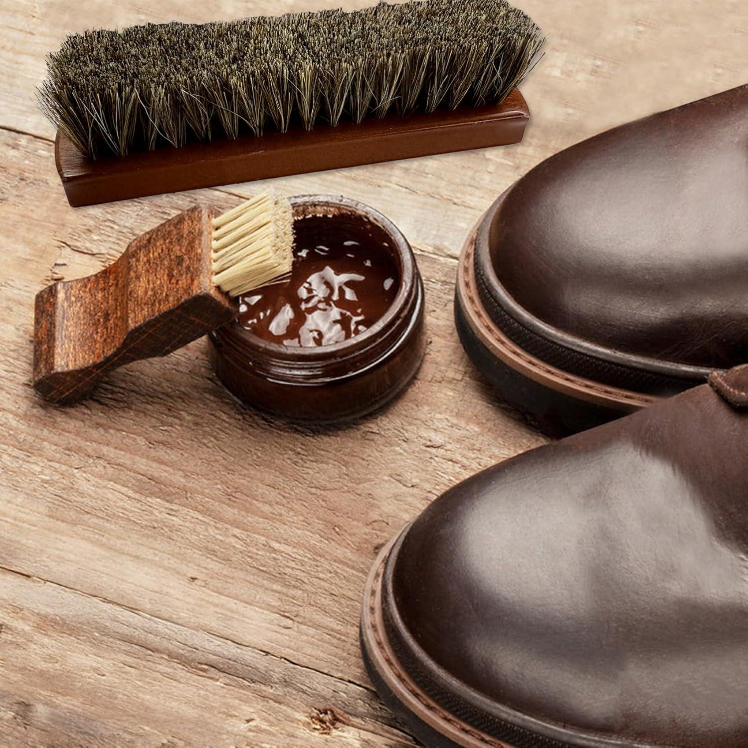 Cepillo de limpieza de cuero SythorYang - Pelo de caballo