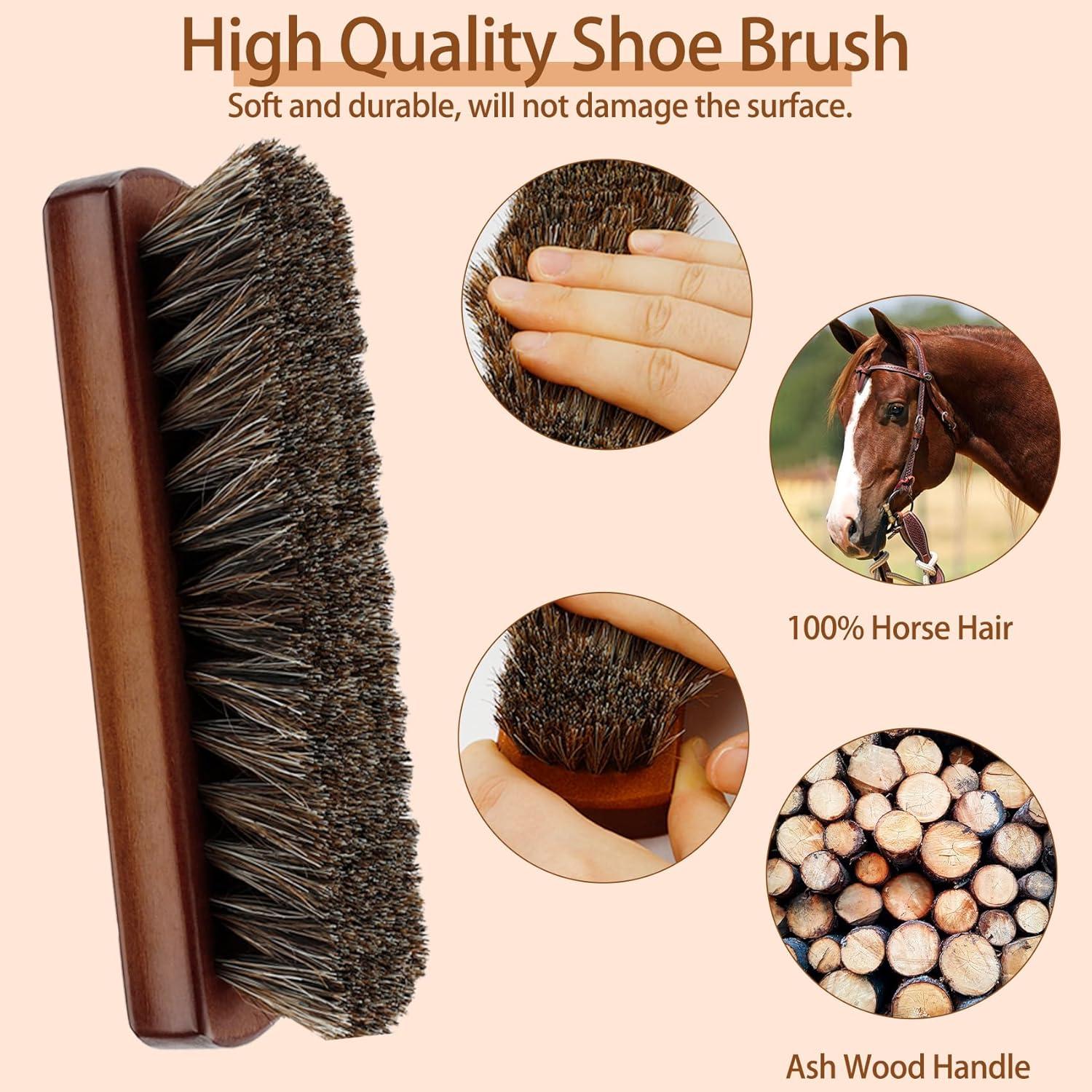 Cepillo de limpieza de cuero SythorYang - Pelo de caballo