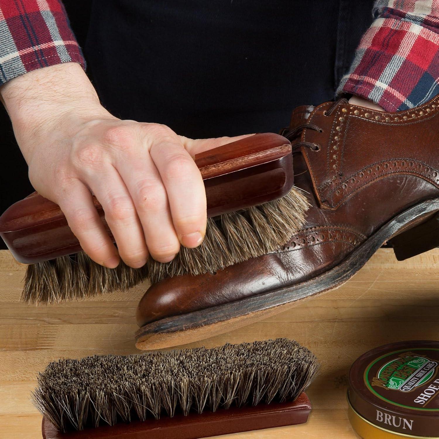 Cepillo de limpieza de cuero SythorYang - Pelo de caballo