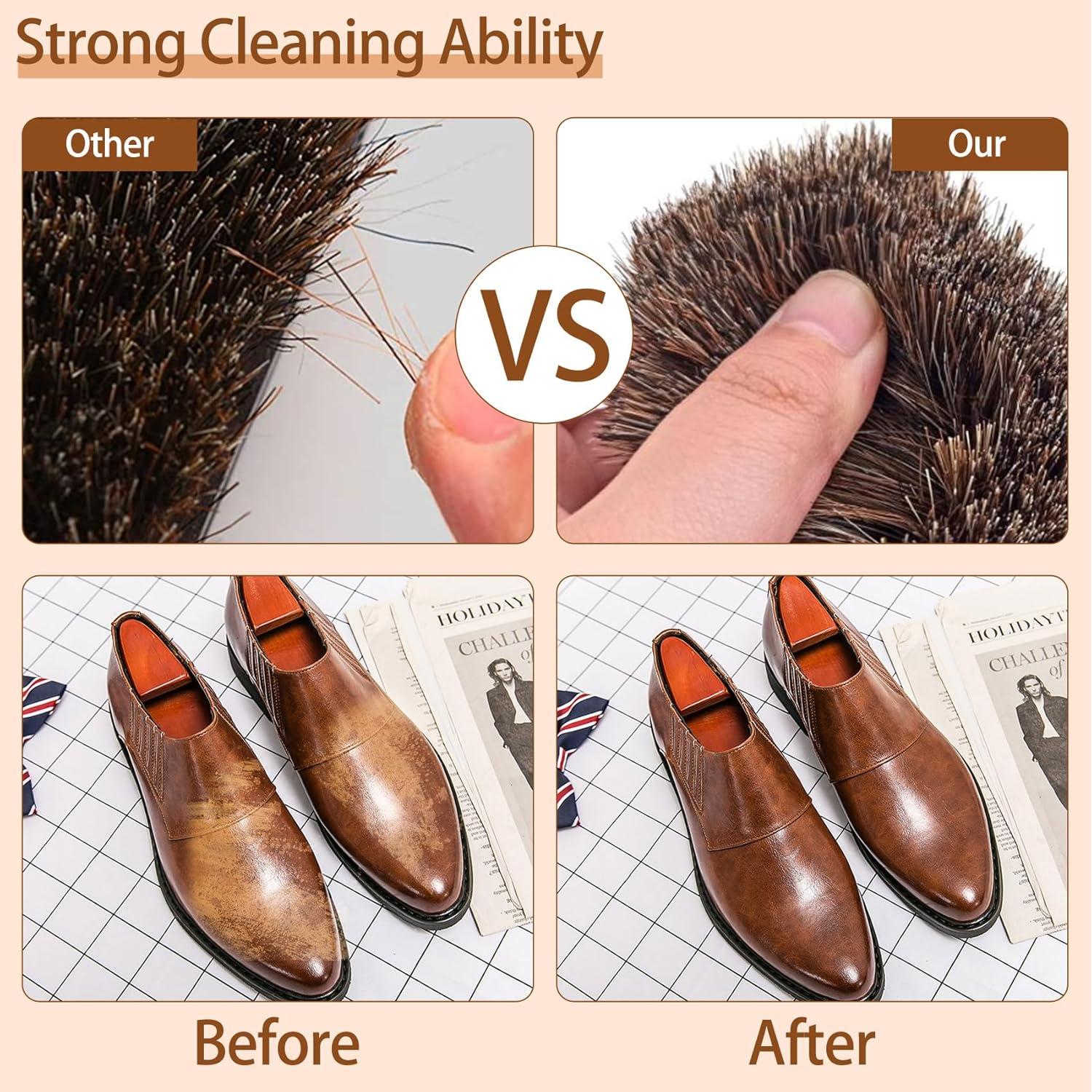 Cepillo de limpieza de cuero SythorYang - Pelo de caballo