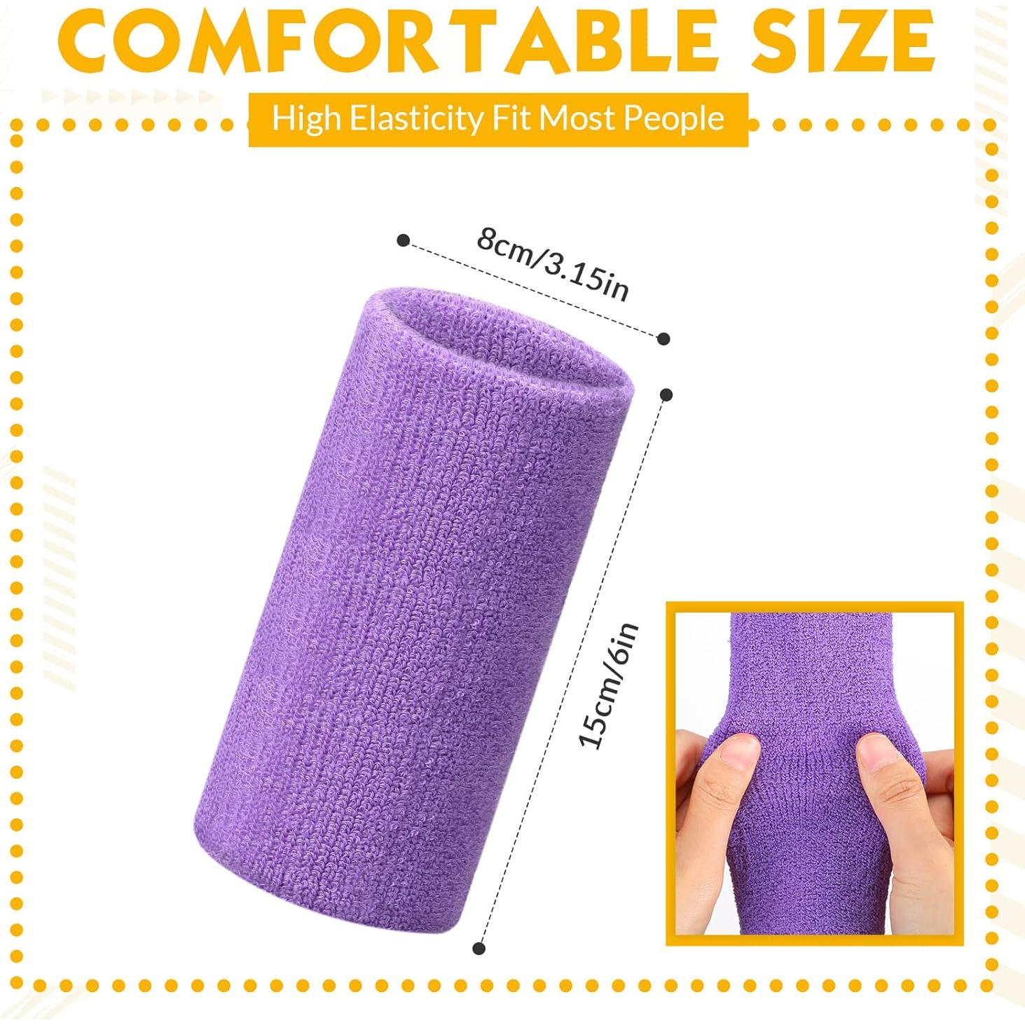 Muñequera Deportiva Lenwen 20 Pcs Algodón Colorido 15x8 cm