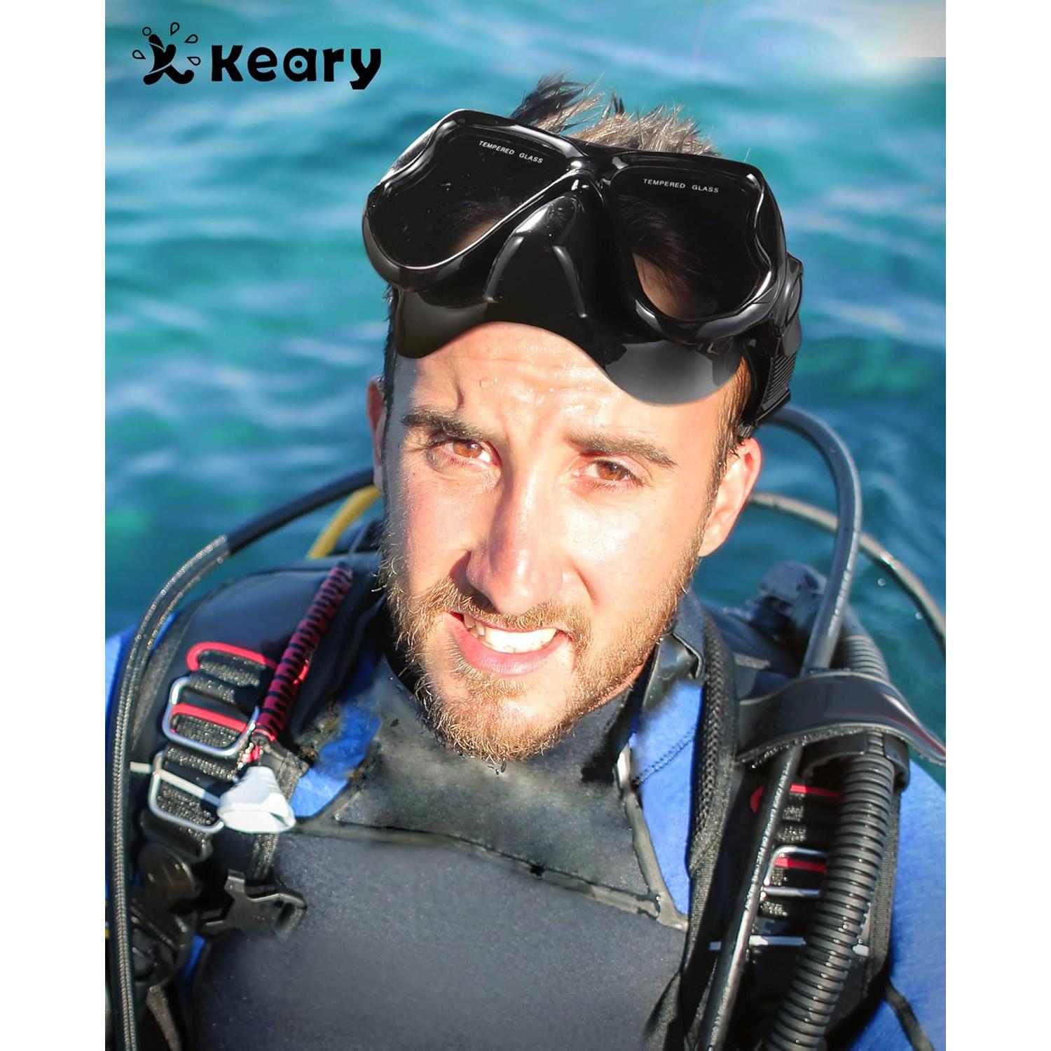 Máscara de Buceo y Snorkel Keary para Adultos Antivaho 180°