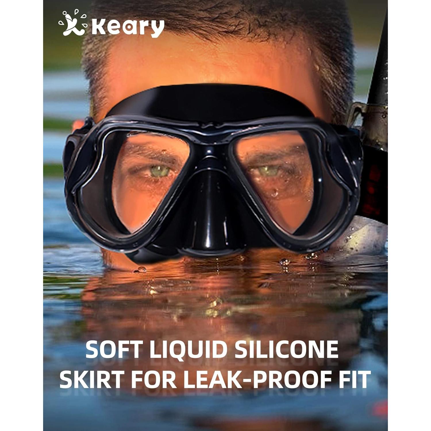 Máscara de Buceo y Snorkel Keary para Adultos Antivaho 180°