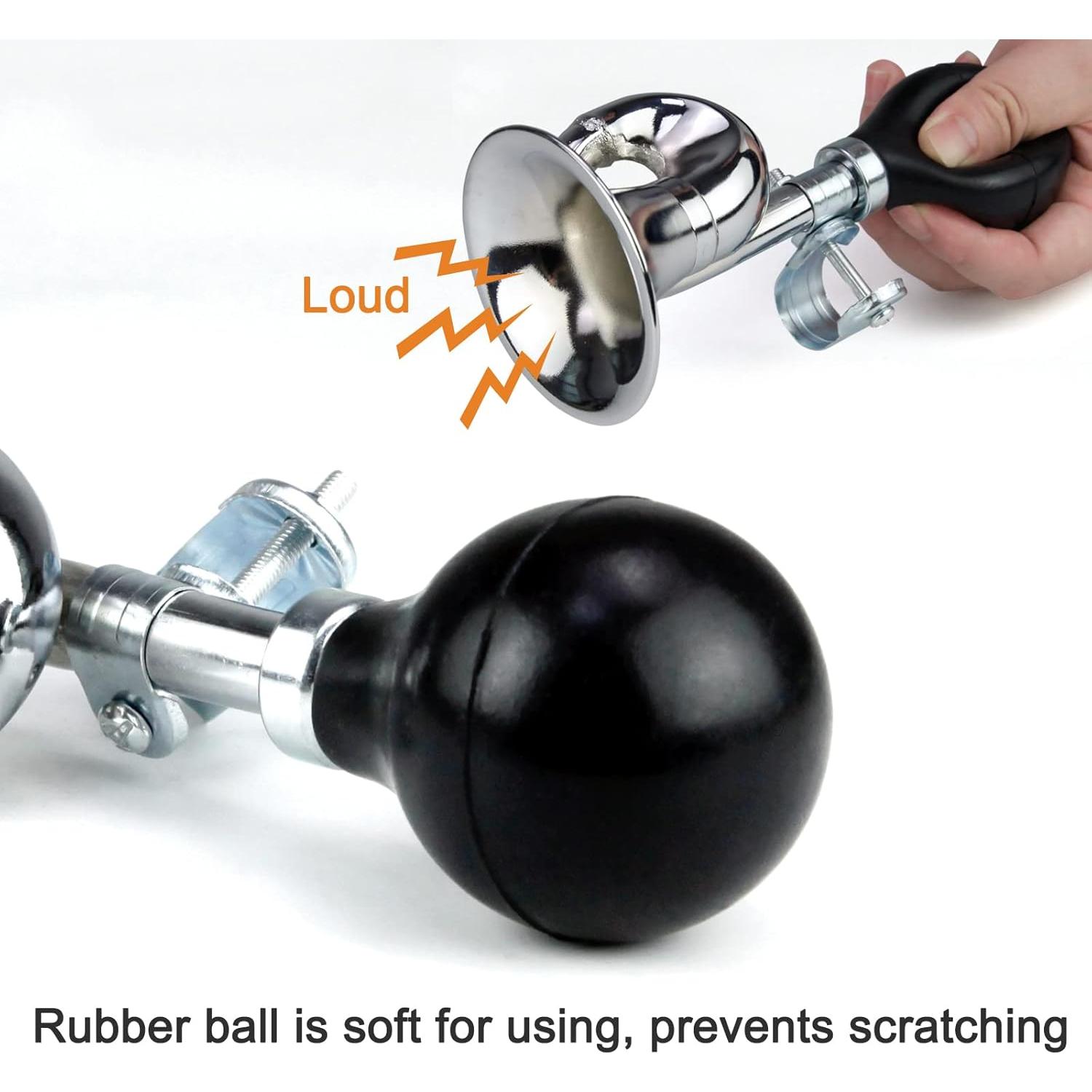 Timbre de bicicleta EZYoutdoor retro de aluminio negro 2.22 cm