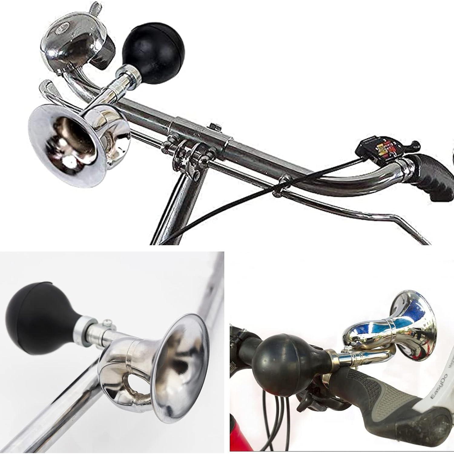 Timbre de bicicleta EZYoutdoor retro de aluminio negro 2.22 cm