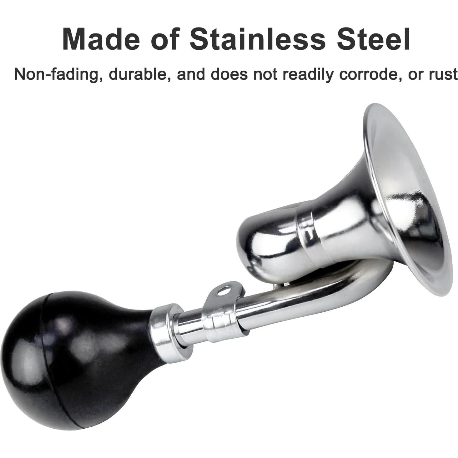 Timbre de bicicleta EZYoutdoor retro de aluminio negro 2.22 cm