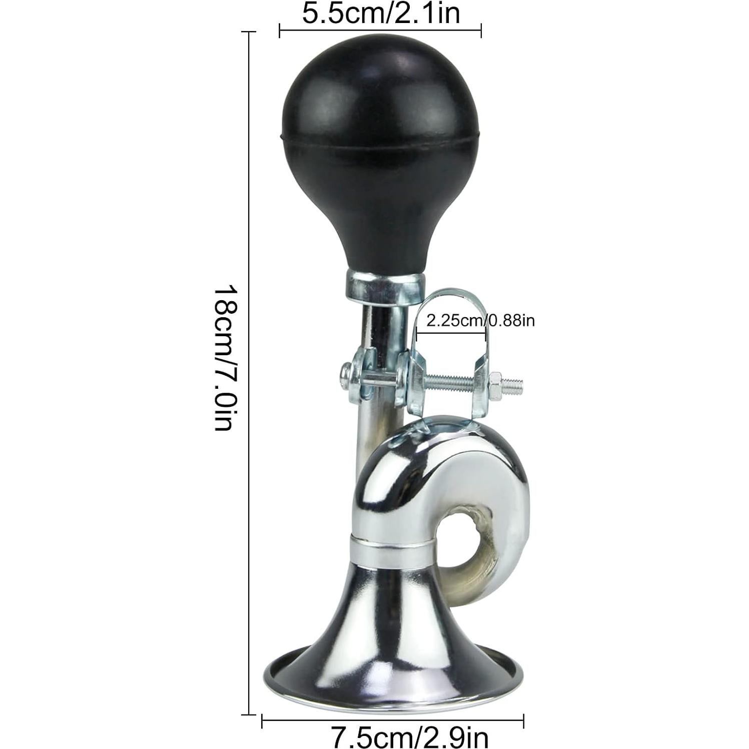 Timbre de bicicleta EZYoutdoor retro de aluminio negro 2.22 cm