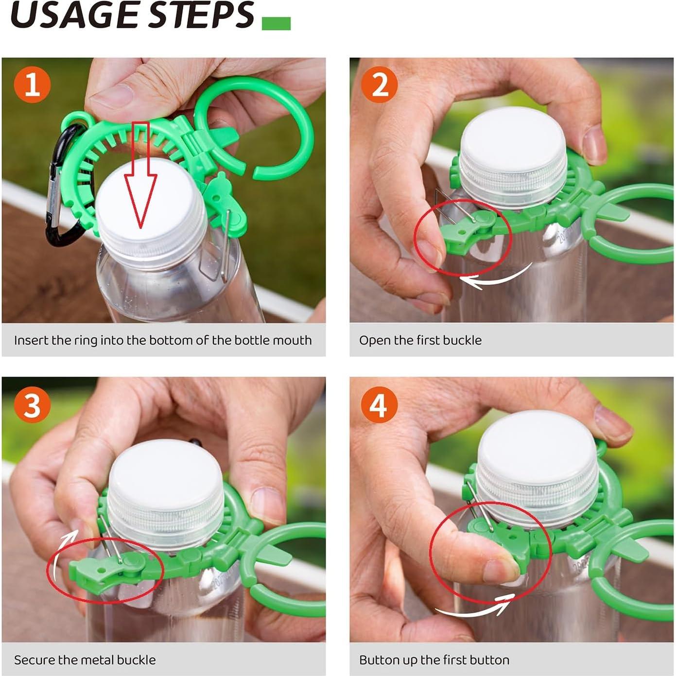 Soporte de Botella de Agua GJFCWFTH BF-888 con Clip Carabiner